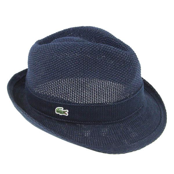 ラコステ 中折れ帽 ハット 帽子 L3523-18S11 58cm 中折帽 コットン混 紫外線対策 ...