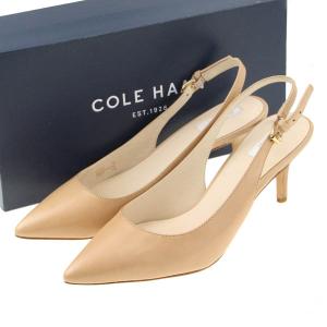 コールハーン ミュールパンプス 靴 6B 23cm相当 ミドルヒール バックストラップ レザー 本革 ベージュ系 Cole Haan ＼LYP会員限定セール／62EB10｜中古ブランドショップブランカスタ