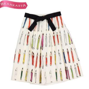 エムズグレイシー スカート ひざ丈 タックフレア 38 M相当 ハート柄