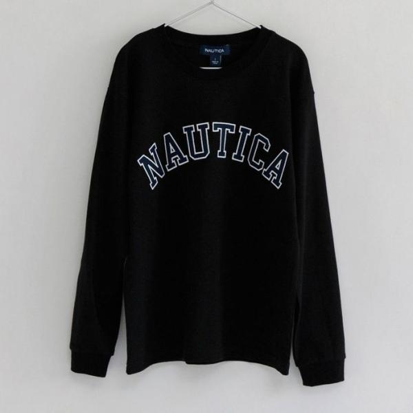 【SALE】【NAUTICA/ノーティカ】ロゴアップリケ長袖Tシャツ24AW