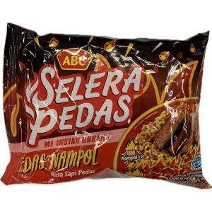 mi ABC Pedas Nampol Mi Goreng インスタント激辛焼きそば ミーゴレン味 ...
