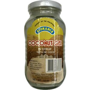 FLORENCE COCONUT GEL IN SYRUP NATA DE COCO (White) Philippines ナタデココの糖蜜付け フィリピン産 340g