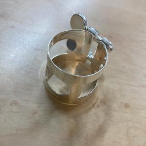 クランポン　B♭クラリネット　リガチャー　シルバー