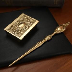 レターセット　 真鍮製品金色 ブラス イタリア製アンティーク調雑貨