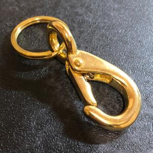 真鍮　スナップフック　キーリング　キーホルダー　シンプル　アクセリー｜brass-old-light