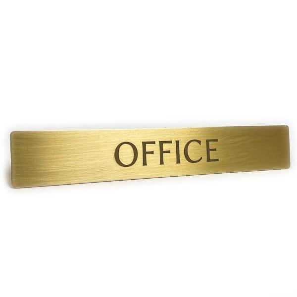 真鍮 プレート 「 OFFICE 」 オフィス 事務所 リモートワーク ドア 壁用 おしゃれ 12c...