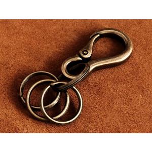 キーフック付き FUNNY バレルスナップカスタム キーホルダー シルバー