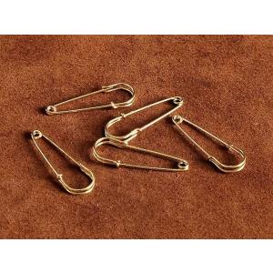 真鍮 セーフティンピン キーホルダー（リング3個） 安全ピン ブラス