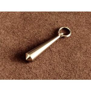 極小二重リング付き 真鍮チャーム（コーン） 円錐