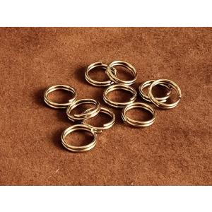 10個セット 真鍮製 二重リング（直径11mm）ゴールド