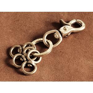 真鍮 レバーナスカン キーホルダー （変形デザイン） キーリング