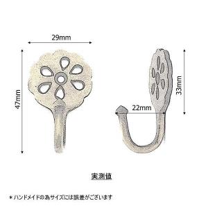 U033 ウォールフック 真鍮 アンティークゴ...の詳細画像3