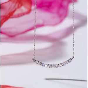ダイヤモンド 0.23ct ネックレス PT900 プラチナ ドット リング