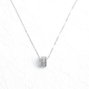 ダイヤモンド ライン ネックレス 0.14ct PT950 プラチナ スマイル 