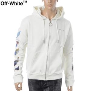 オフホワイト OFF-WHITE ジップアップパーカー メンズ DIAG COLORED
