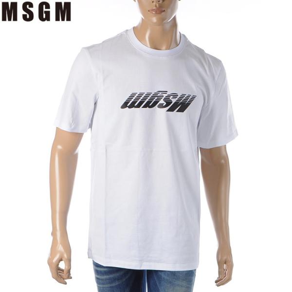 エムエスジーエム MSGM クルーネックTシャツ 半袖 メンズ 2840MM109 207098 ホ...