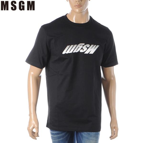 エムエスジーエム MSGM クルーネックTシャツ 半袖 メンズ 2840MM109 207098 ブ...