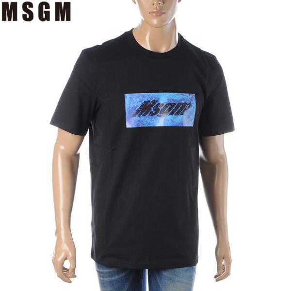 エムエスジーエム MSGM クルーネックTシャツ 半袖 メンズ 2840MM230 207098 ブ...