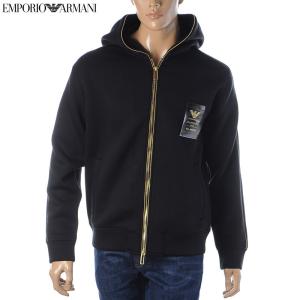エンポリオアルマーニ EMPORIO ARMANI パーカー スウェット ジップアップ メンズ ブランド 6H1MQ7 1JDSZ ブラック