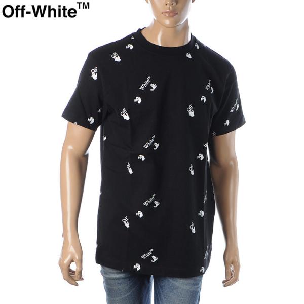 オフホワイト OFF-WHITE Tシャツ 半袖 クルーネック メンズ OW ALLOVER S/S...