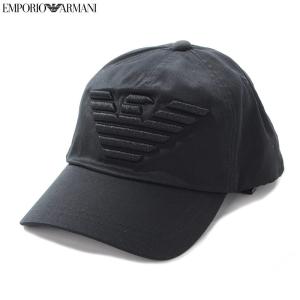 エンポリオアルマーニ EMPORIO ARMANI ベースボールキャップ 帽子 メンズ 627522 CC995 ブラック｜bravas