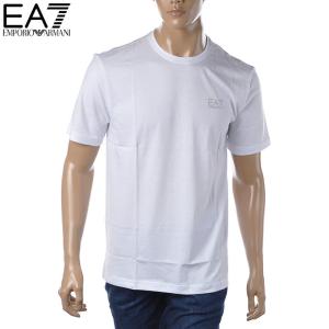 エンポリオアルマーニ EA7 EMPORIO ARMANI クルーネックTシャツ 半袖 メンズ ブランド 3LPT32 PJ02Z ホワイト｜bravas