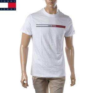 トミージーンズ TOMMY JEANS クルーネックTシャツ 半袖 メンズ ブランド DM0DM13509 ホワイト｜bravas