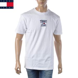 トミージーンズ TOMMY JEANS クルーネックTシャツ 半袖 メンズ ブランド DM0DM12479 ホワイト｜bravas