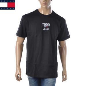 トミージーンズ TOMMY JEANS クルーネックTシャツ 半袖 メンズ ブランド DM0DM12479 ブラック｜bravas