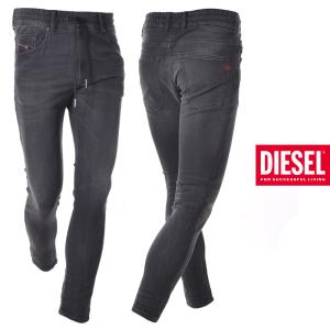 ディーゼル デニムスウェットパンツ DIESEL ジョグジーンズ メンズ ブランド KROOLEY-NE A09721-068FS ウォッシュドブラック｜bravas