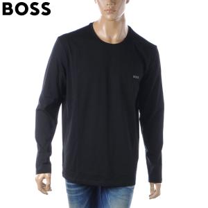 ヒューゴボス HUGO BOSS Tシャツ メンズ 50515390 10259917 長袖 クルーネック ブラック 2024春夏新作