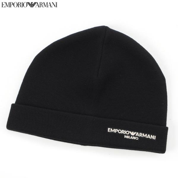 エンポリオアルマーニ EMPORIO ARMANI ニットキャップ メンズ ブラック EM00271...