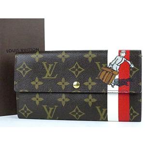 【超美品】LOUIS VUITTON グルーム ポルトフォイユ サラ M60034 ルージュ ベルボ...