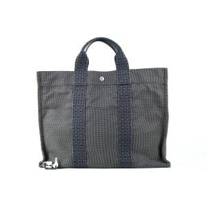 エールライン HERMES トートバッグMM グレー 廃番 中古品 程度AB 中古