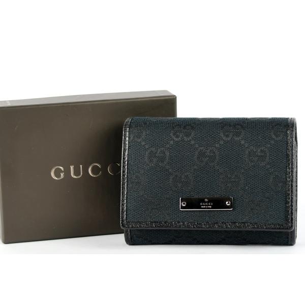 【新品同様・未使用】GUCCI グッチ GGキャンバス パスケース カード入れ ブラック 13188...