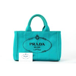 【美品】PRADA プラダ カナパ デニム ハンドバッグ ブルー系 ブランド鞄 レディース【LY45】｜brave-murayama