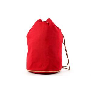 エルメス ポロションミミル ショルダーバッグ 巾着バッグ キャンバス 赤 レッド HERMES（エルメス） ショルダーバッグ ワンショルダー ポロション