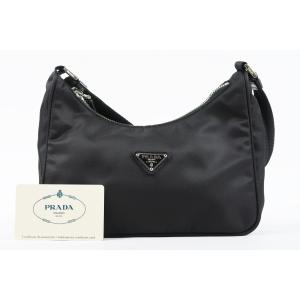 PRADA プラダ トライアングルロゴ ハンドバッグ ミニバッグ 2WAY ショルダーバッグ ナイロン NERO ブラック FUOCO レッド シルバー金具 1BB061 PRADA（プラダ） トライアングルロゴ ハンドバッグ ミニバッグ 2WAY