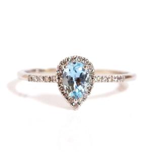 Pt900 アクアマリン ダイヤモンド リング 指輪 プラチナ ダイヤ 送料