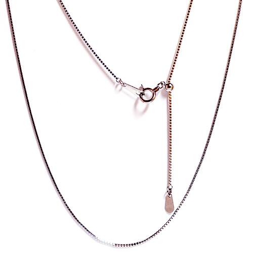スライドフリーチェーンネックレスベネチアンpt850プラチナ0.8mm×45cm