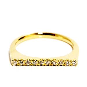 K18 透かし アンティークデザイン ダイアモンド リング 18金 18k