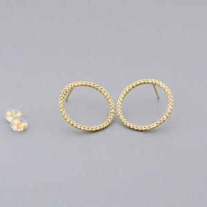 オープンサークルダイヤモンドピアス K18イエ...の詳細画像1