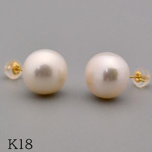 15mm バロック 淡水真珠 ピアス/イヤリング K18 K14 SV925 希少な超