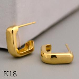 ラウンドカットミラーボールピアス8mm K18イエローゴールド : CASHO 