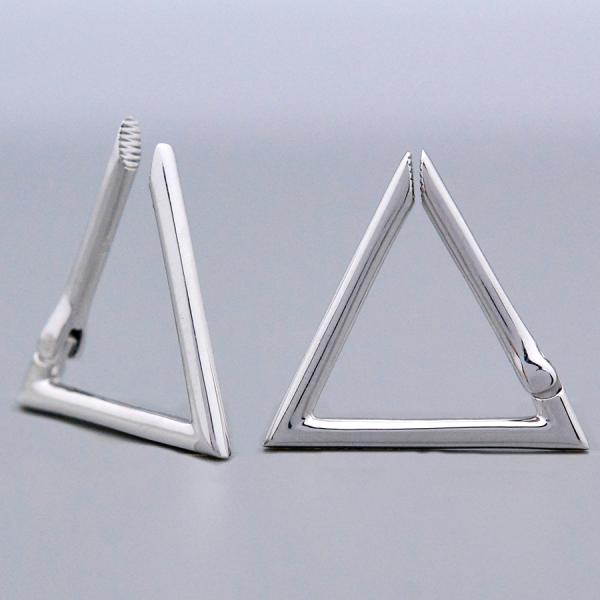 トライアングルフープイヤリングイヤカフSV925シルバー