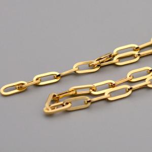 フラットロングオーバルチェーンネックレスK18...の詳細画像2