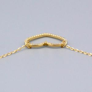 フリーアングルオープンハートダイヤモンドネック...の詳細画像5