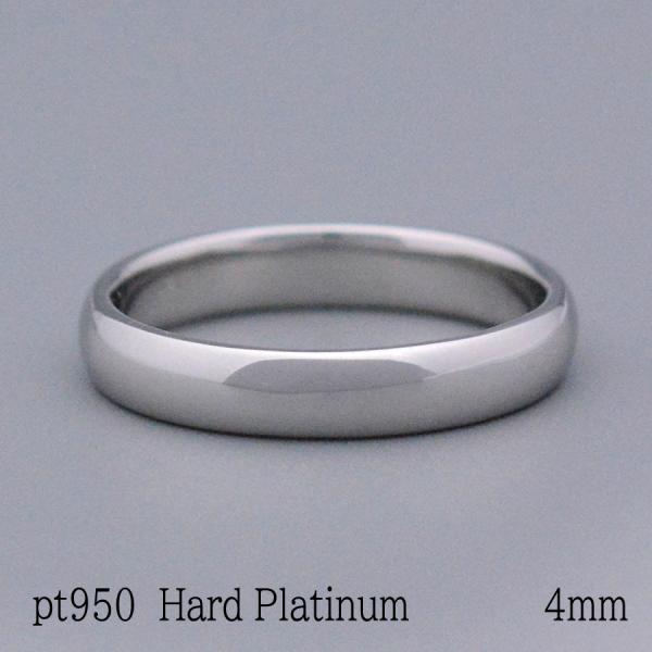 KOUMARUリングハードプラチナpt950K18製作甲丸4mmマリッジリングファッションアイテムか...