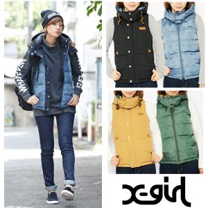 X-girl（エックスガール） LOGO PATCHED FAUX FUR HOODED JACKET ロゴ