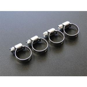 1156■ロックハートオイルクーラー用ホース取付純正ステンレスバンド(4個)